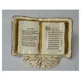 Open Bible Pocket Vase w/ Gold Accents