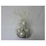 Silver Pillar & Ball Candle Set ~ New