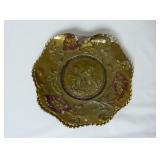 Vintage / Antique Goofus Glass 7" Cherub Plate