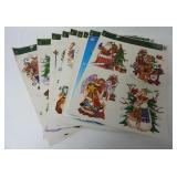 Lot of 10 Window Cling Christmas Decorations