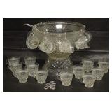 Vintage Anchor Hocking Wexford Punch Set