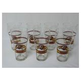 Set of Redskins Superbowl XXII Drinking Glasses