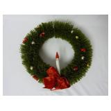 Mid-Century 10" Flocked Christmas Wreath