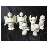 Lot of 6 Christmas Angels, Candle Huggers