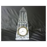 Waterford Crystal Ireland Obelisk Pyramid Clock