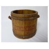 Basketville Cookies Firkin Wood Bucket ~ 7" tall