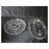 Floral Platter & Divided Dish