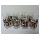 Set of North Pole Express Christmas Train Glasses