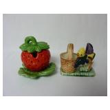 Vintage Lego Jam Bowl & Hen Chick Toothpick Holder