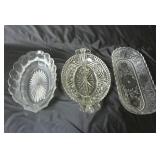 Lot of 3 Vintage Glass Bowls / Dishes