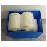 Tub Lot of (4) Giant Spools of Thread / String