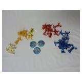 Lot of Small Plastic Olympic? Athlete Toy Figures