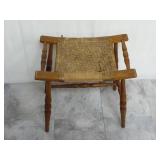 Vintage Woven Splint Stool