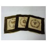 Lot of 3 Vintage Needlepoint Pillow Covers