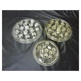 Lot of 3 Vintage Glass Flower Frogs