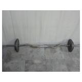 Curling Bar w/ 5 lb & 10 lb Steel Weights