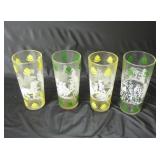 Lot of Vintage Colonial Style Drinking Glasses