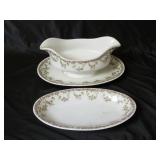 Lot of Vienna Austria Gravy Boat & Oval Dish