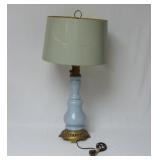 Vintage Powder Blue Table Lamp ~ Tested & Working