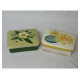 Lot of 2 Stangl Pottery Covered Trinket Boxes