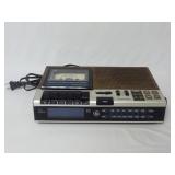 Vintage GE Clock Radio Cassette Recorder
