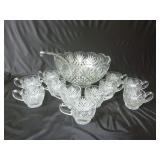 Vintage Smith Glass Pineapple Punch Set