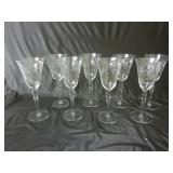 Set of 8 Beautiful Glass Goblets ~ 8.25" tall