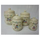 Vintage International China Stoneware Canister Set