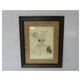Gayle Gibson Cat & Butterfly Print