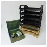 Paper Sorters, Metal Box & Office Supplies