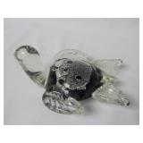 Art Glass Sea Turtle Paperweight ~ 4.5" Long