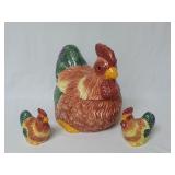 Chicken Cookie Jar, Salt & Pepper Shaker Set