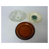 Lot of 3 Vintage Ashtrays