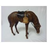 Vintage Leather Wrapped Grazing Horse