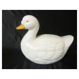 Covered Ceramic Duck (Cookie Jar?)