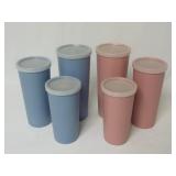 Blue & Mauve Tupperware Tumblers w/ Lids ~ New