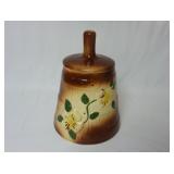 Vintage Butter Churn w/ Flowers Cookie Jar
