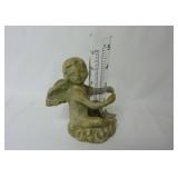 Cast Metal Cherub Angel Rain Gauge