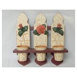 Picket Fence & Rose Flower Pot Shelf