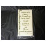 God Grant Me Serenity Hanging Plaque ~ New