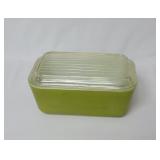 Vintage Green Pyrex Refrigerator Dish w/ Lid