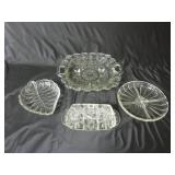 Lot of Vintage Glass Dishes & Butter Dish