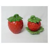 Lot of 2 Vintage Strawberry Dishes