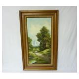 Vintage Landscape Painting on Canvas
