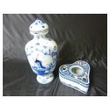 Delft Pitcher & Heart Dish