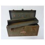 Vintage Craftsman Metal 18" Tool Box w/ Tray
