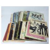 Stack of Mixed Genre 33 RPM Records