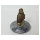 Vintage Brass Penguin w/ Marble Base ~ 2.75" Tall