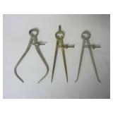 Lot of 3 Calipers & Dividers ~ Machinist Tools