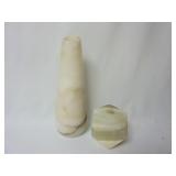 2 Marble or Quartz Pieces ~ Vase & Pen Holder?